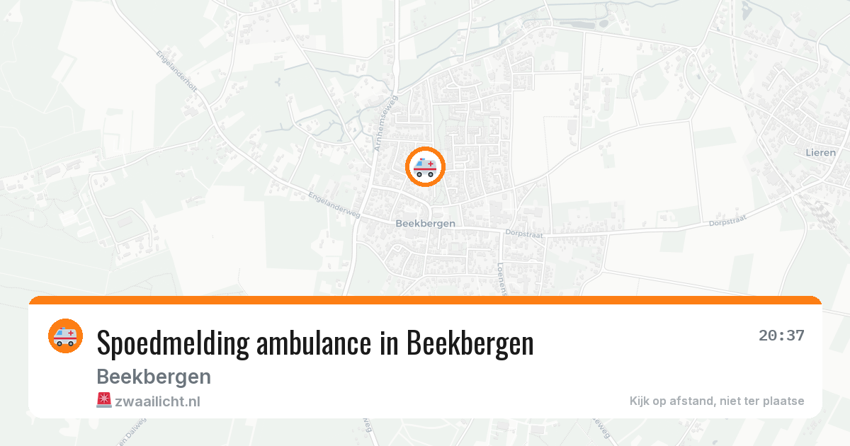 Spoedmelding ambulance in Beekbergen — 8 feb 2026