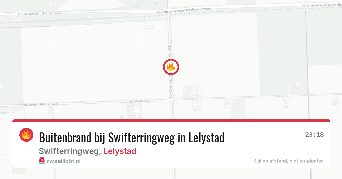 Buitenbrand bij Swifterringweg in Lelystad — 10 aug 2026