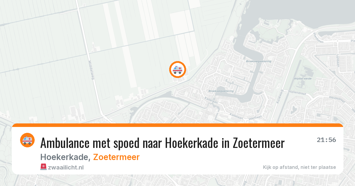 Ambulance met spoed naar Hoekerkade in Zoetermeer — 9 jul 2026
