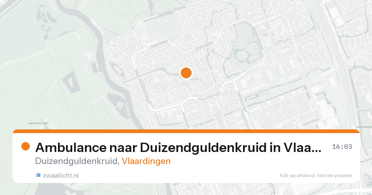 Ambulance naar Duizendguldenkruid in Vlaardingen — 11 jul 2026