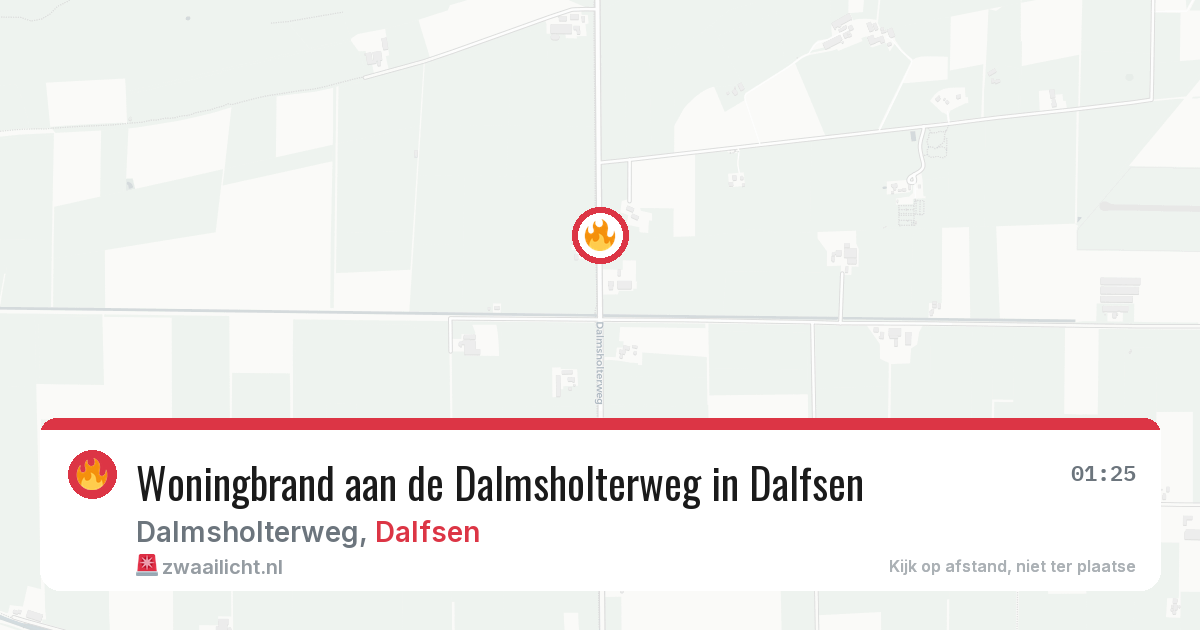 Woningbrand aan de Dalmsholterweg in Dalfsen — 12 jun 2026