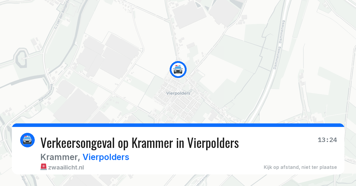 Verkeersongeval op Krammer in Vierpolders — 10 jun 2026
