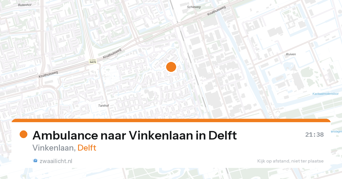 Ambulance naar Vinkenlaan in Delft — 25 aug 2026