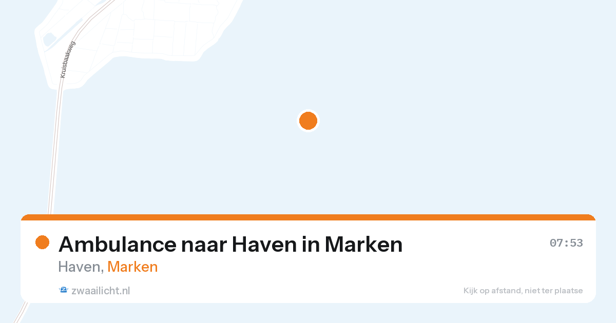 Ambulance naar Haven in Marken — 26 aug 2026
