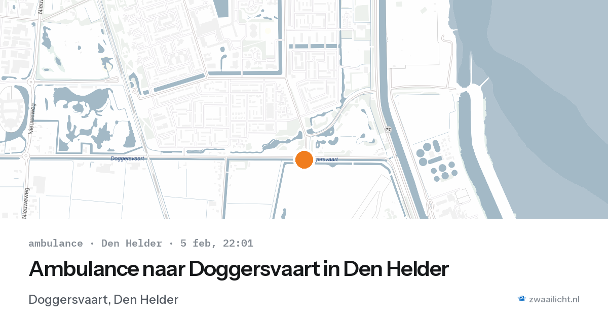 Ambulance naar Doggersvaart in Den Helder — 5 feb 2026