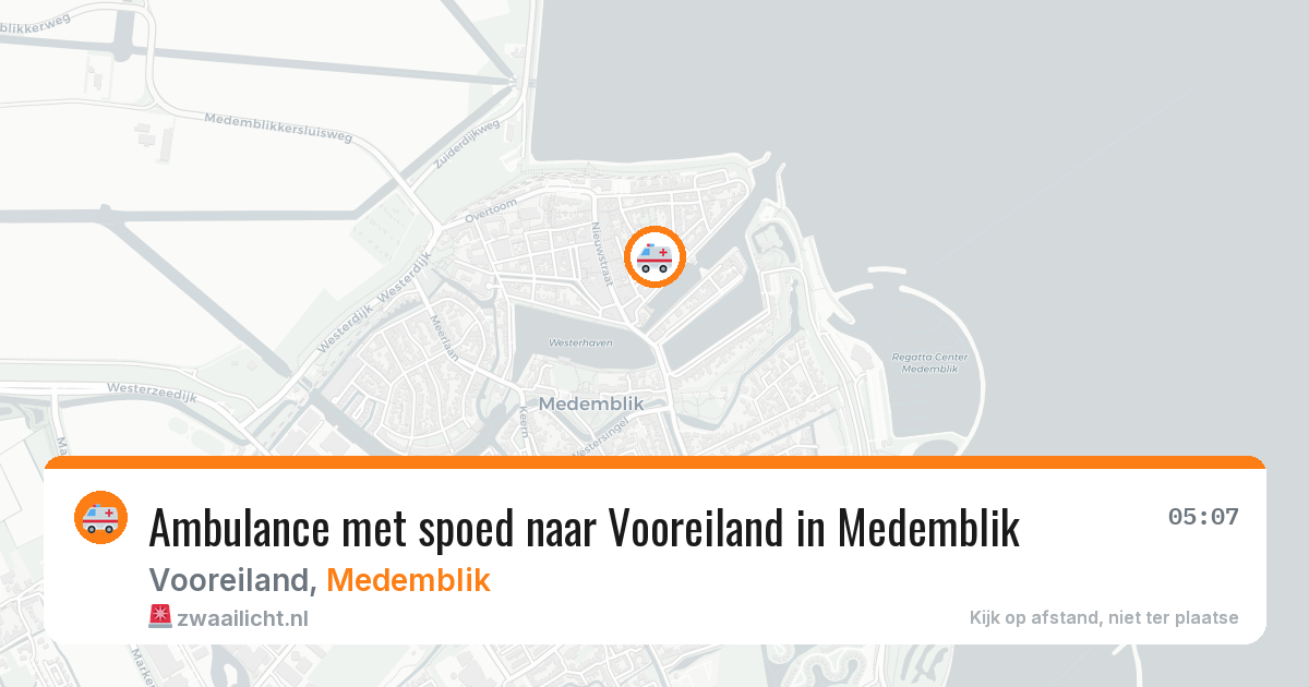 Ambulance met spoed naar Vooreiland in Medemblik — 15 mrt 2026