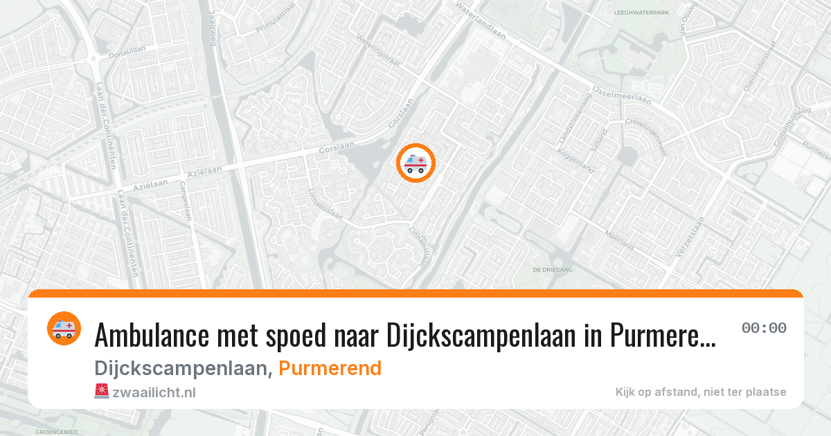 Ambulance met spoed naar Dijckscampenlaan in Purmerend — 13 mei 2026