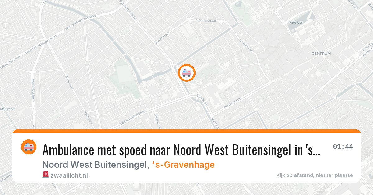 Ambulance met spoed naar Noord West Buitensingel in 's-Gravenhage — 10 mei 2026