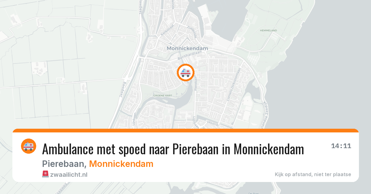 Ambulance met spoed naar Pierebaan in Monnickendam — 7 jul 2026