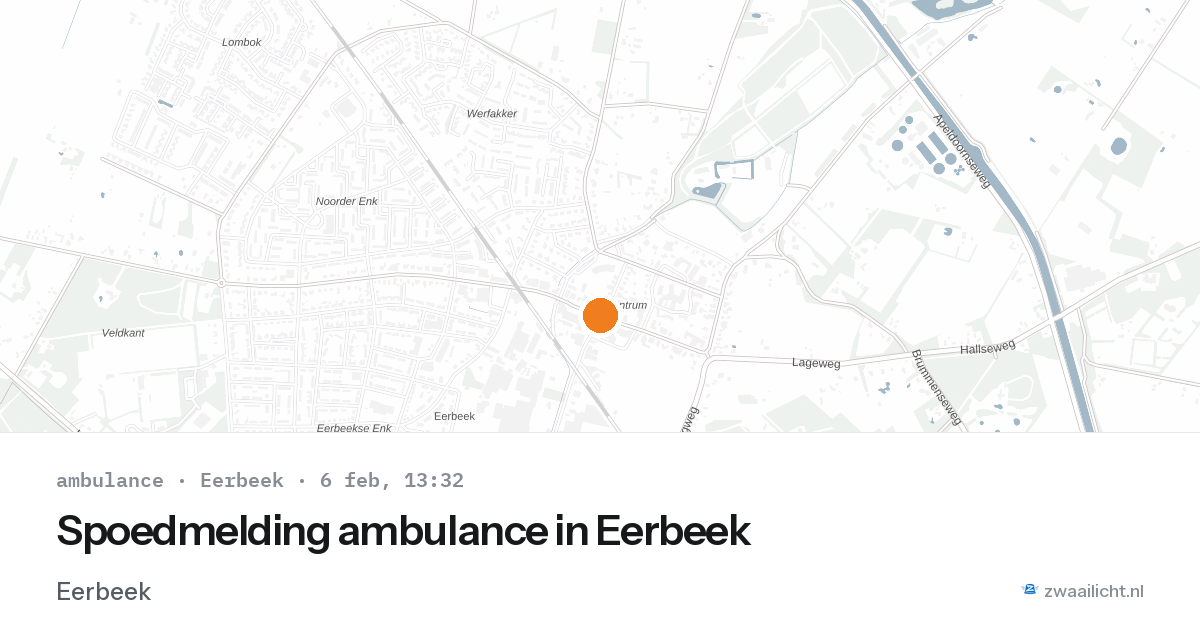 Spoedmelding ambulance in Eerbeek — 6 feb 2026