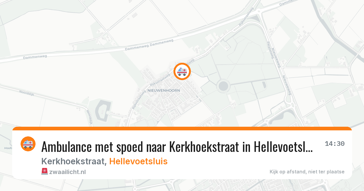 Ambulance met spoed naar Kerkhoekstraat in Hellevoetsluis — 2 jun 2026