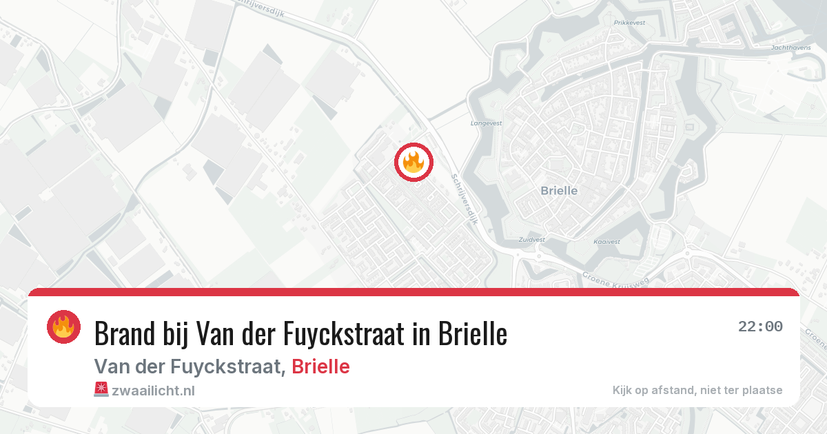 Brand bij Van der Fuyckstraat in Brielle — 23 jul 2026