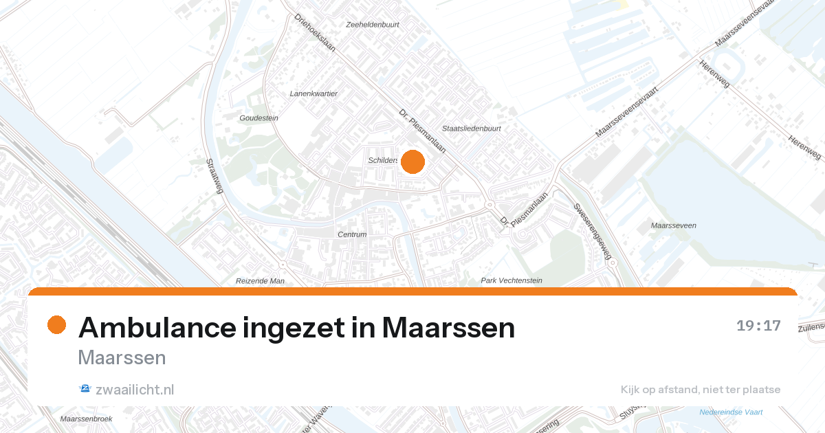 Ambulance ingezet in Maarssen — 26 aug 2026