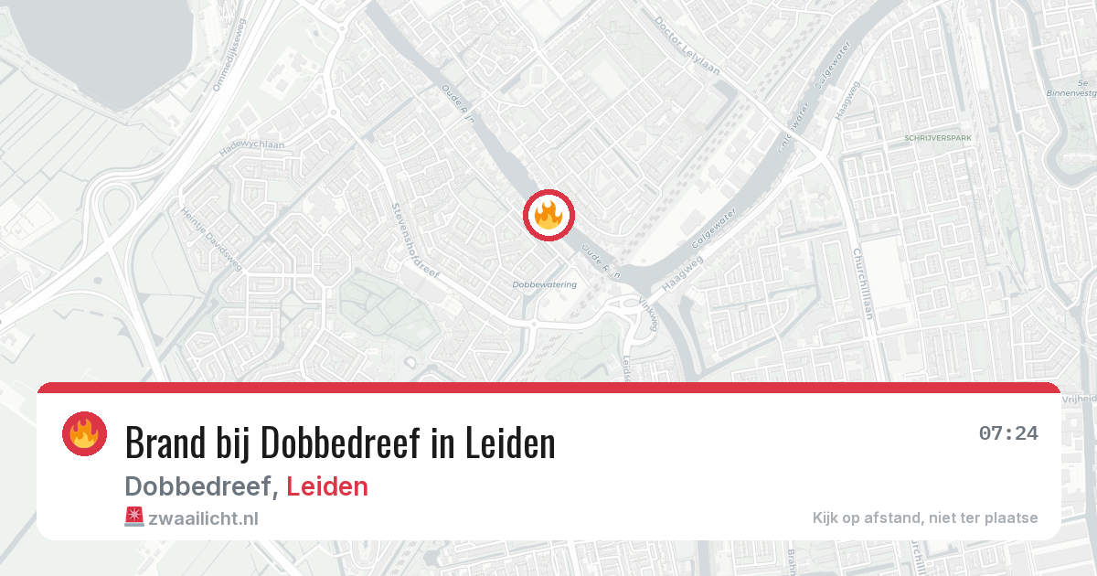 Brand bij Dobbedreef in Leiden — 25 apr 2026