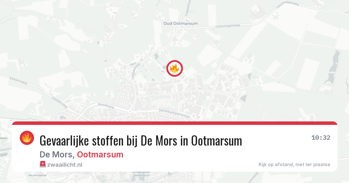 Gevaarlijke stoffen bij De Mors in Ootmarsum — 10 jun 2026