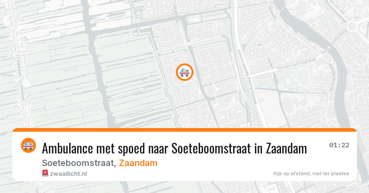 Ambulance met spoed naar Soeteboomstraat in Zaandam — 8 apr 2026
