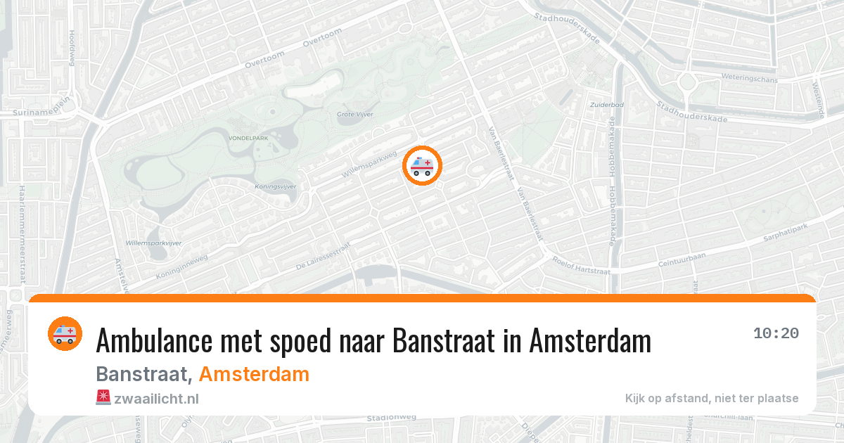 Ambulance met spoed naar Banstraat in Amsterdam — 8 jul 2026