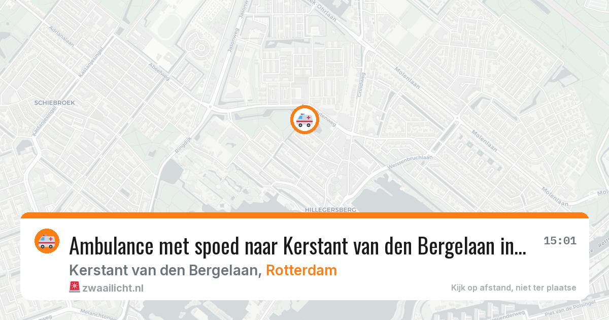 Ambulance met spoed naar Kerstant van den Bergelaan in Rotterdam — 13 aug 2026