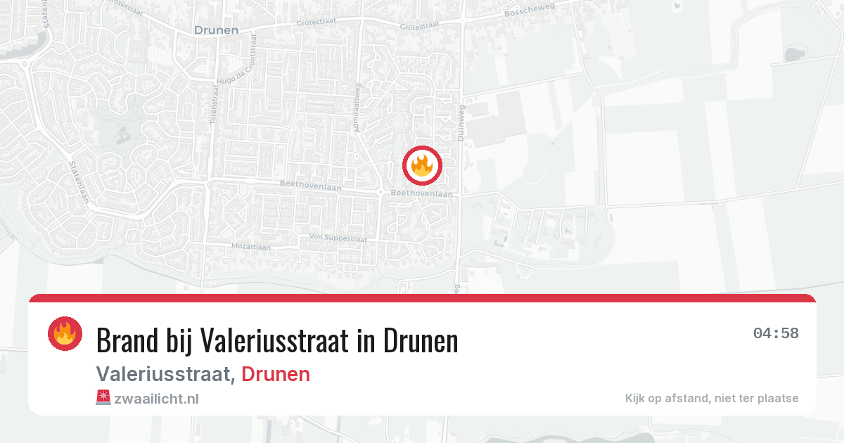 Brand bij Valeriusstraat in Drunen — 26 jul 2026