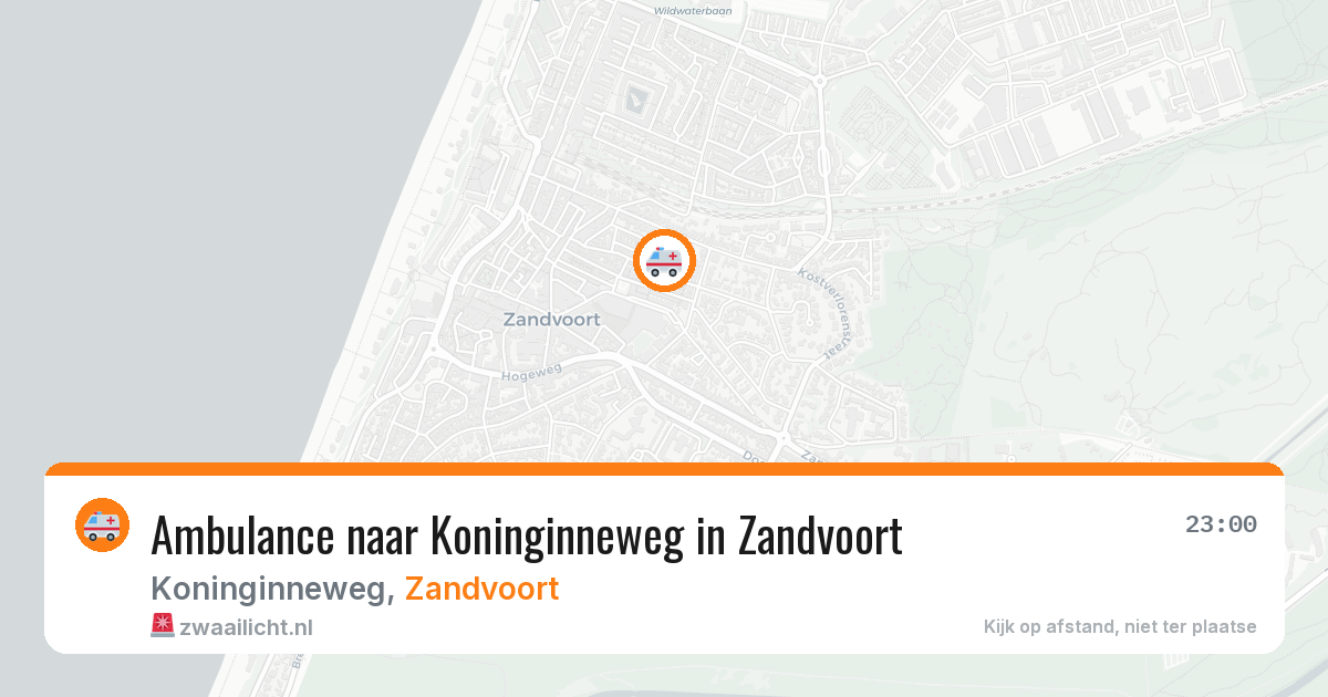 Ambulance naar Koninginneweg in Zandvoort — 12 jul 2026