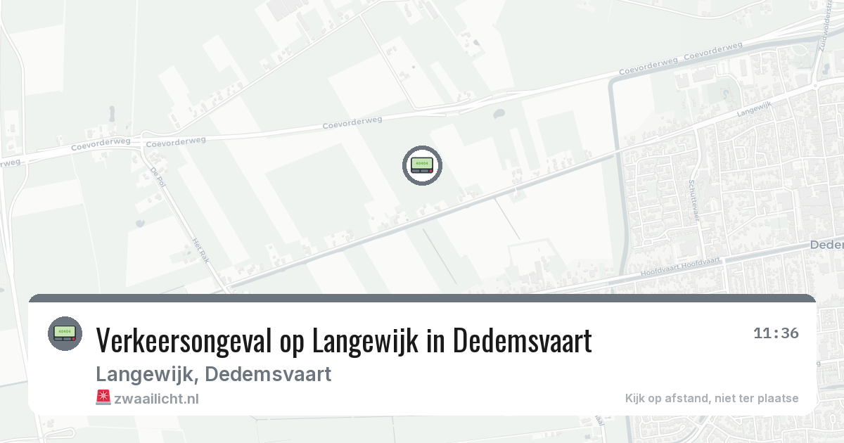 Verkeersongeval op Langewijk in Dedemsvaart — 3 jul 2026