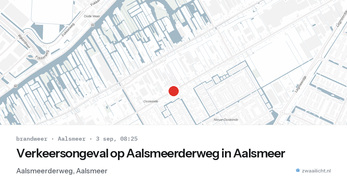 Verkeersongeval op Aalsmeerderweg in Aalsmeer — 3 sep 2026