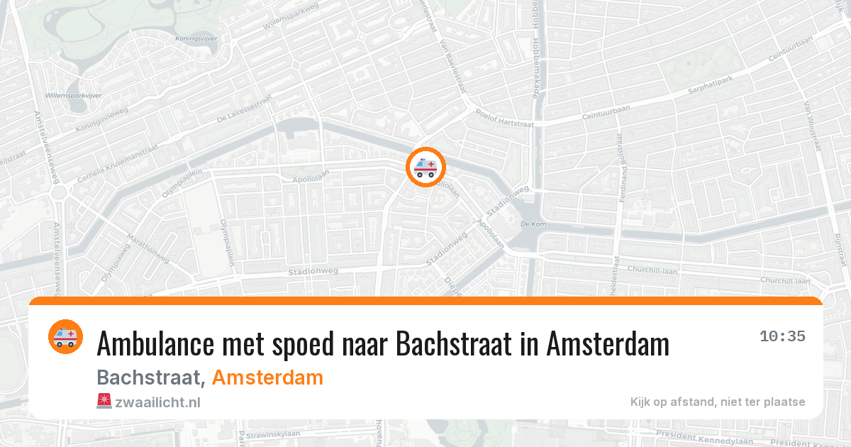 Ambulance met spoed naar Bachstraat in Amsterdam — 2 jun 2026