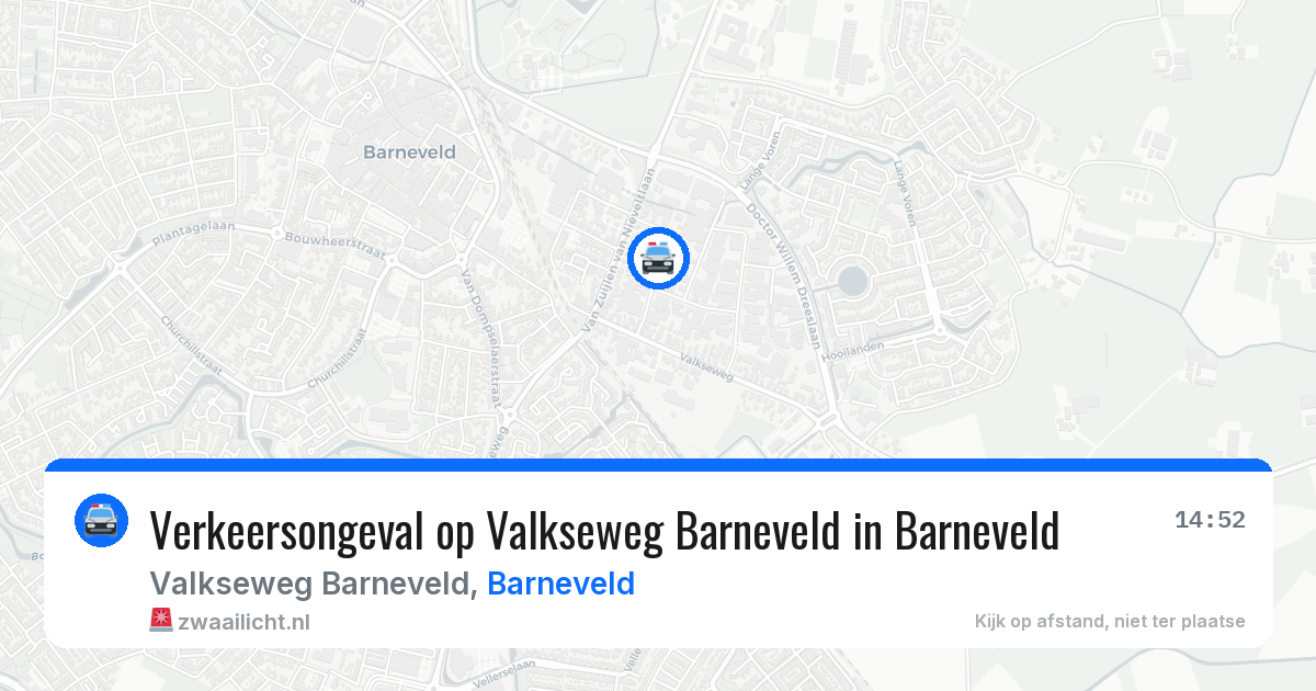 Verkeersongeval op Valkseweg Barneveld in Barneveld — 1 aug 2026
