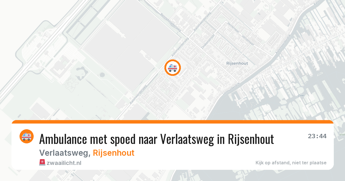 Ambulance met spoed naar Verlaatsweg in Rijsenhout — 19 mei 2026