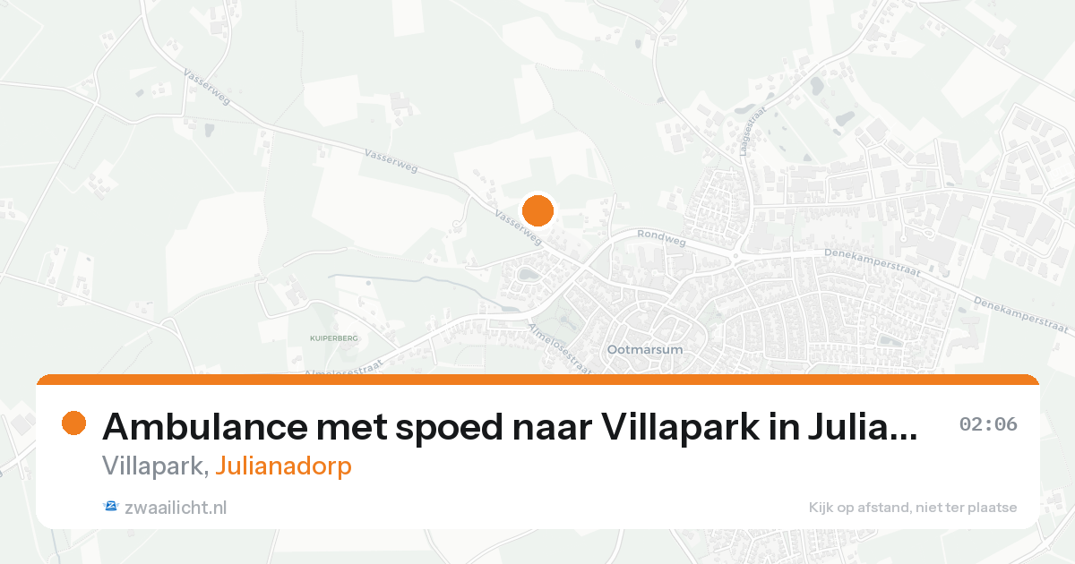 Ambulance met spoed naar Villapark in Julianadorp — 17 aug 2026