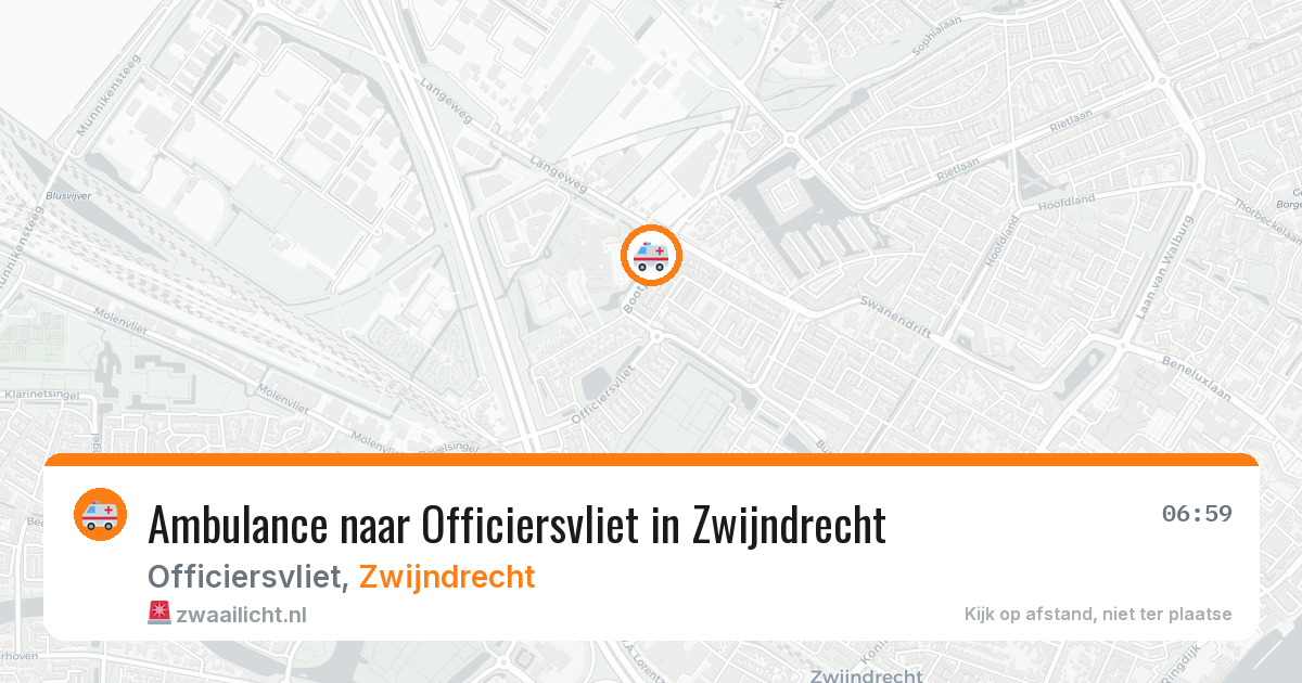 Ambulance naar Officiersvliet in Zwijndrecht — 10 jun 2026