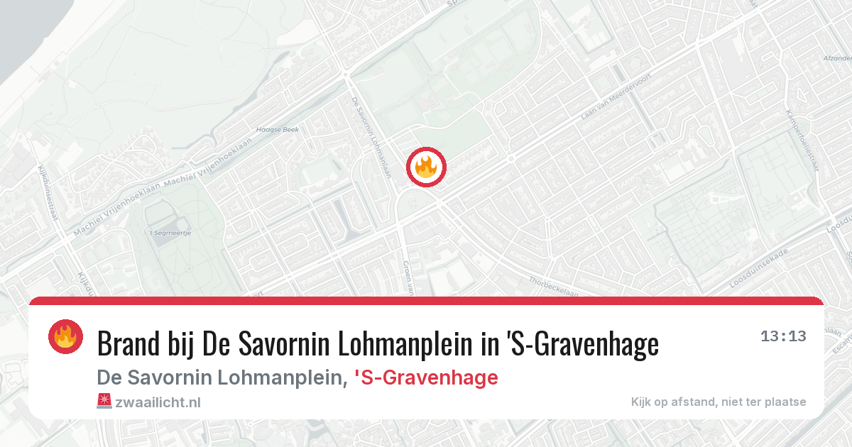Brand bij De Savornin Lohmanplein in 'S-Gravenhage — 7 apr 2026