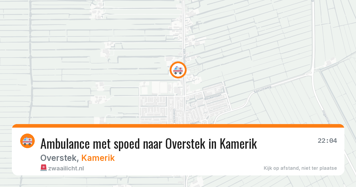 Ambulance met spoed naar Overstek in Kamerik — 12 jul 2026
