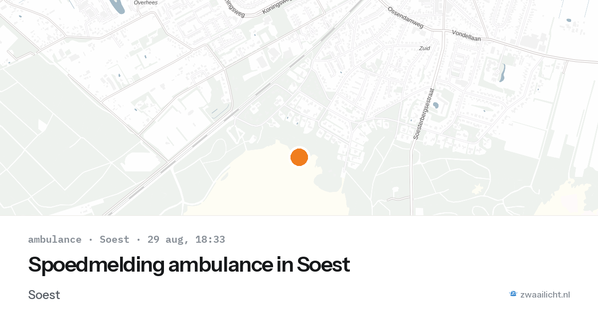 Spoedmelding ambulance in Soest — 29 aug 2026
