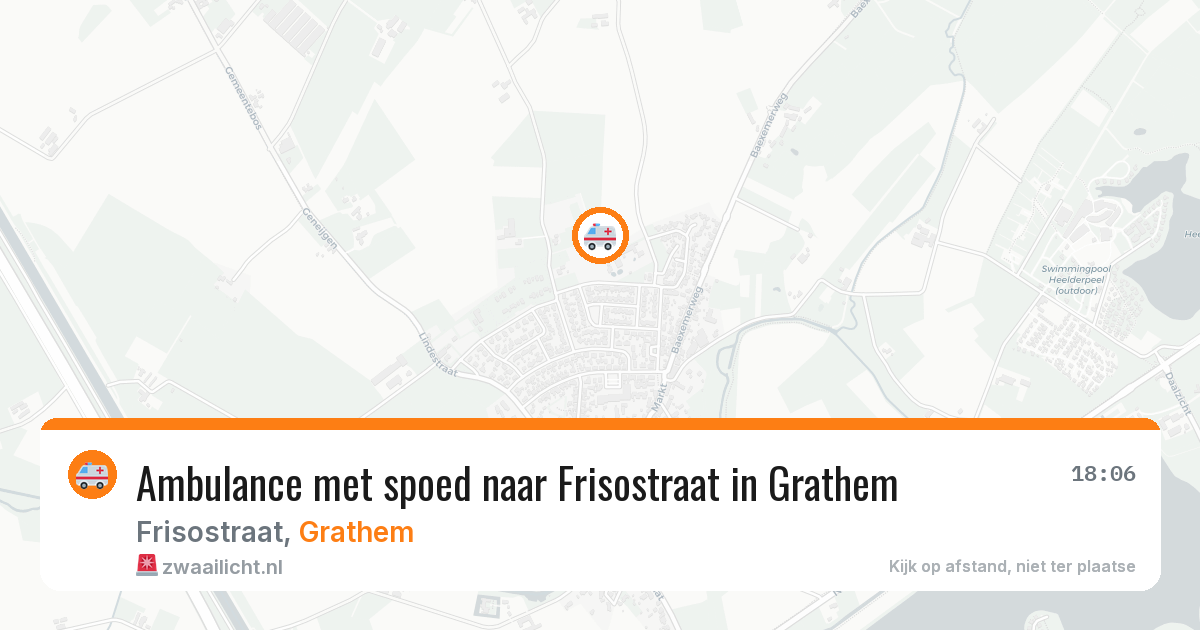 Ambulance met spoed naar Frisostraat in Grathem — 16 jul 2026
