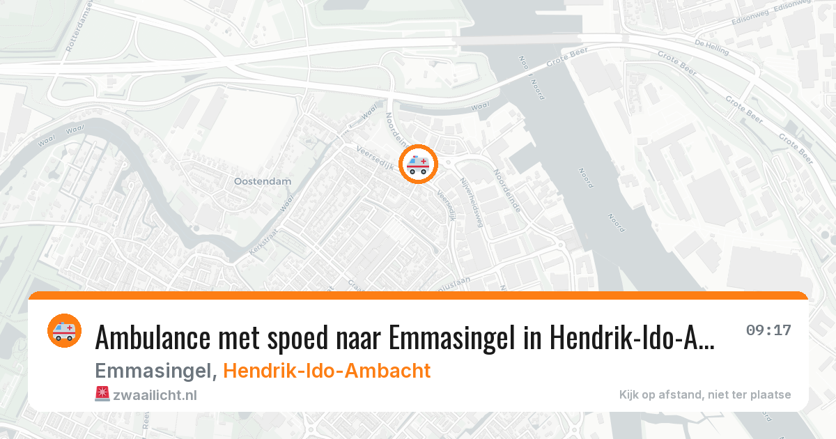 Ambulance met spoed naar Emmasingel in Hendrik-Ido-Ambacht — 6 apr 2026