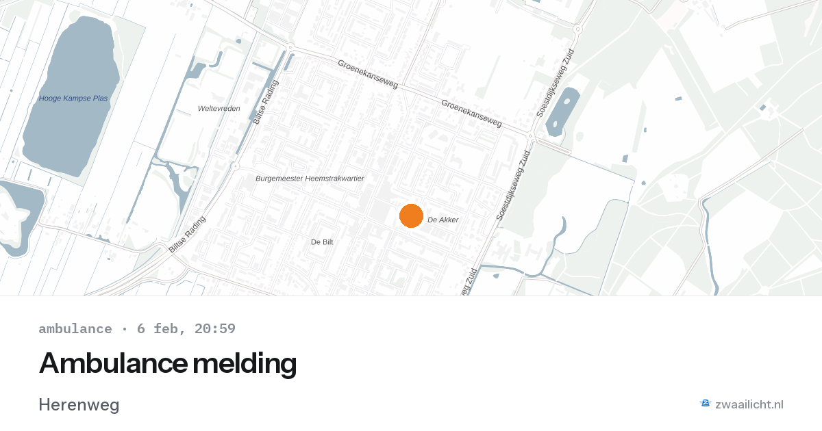 Ambulance melding — 6 feb 2026