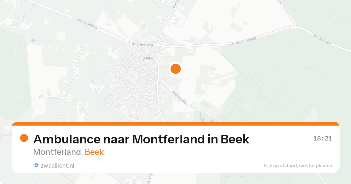 Ambulance naar Montferland in Beek — 21 aug 2026