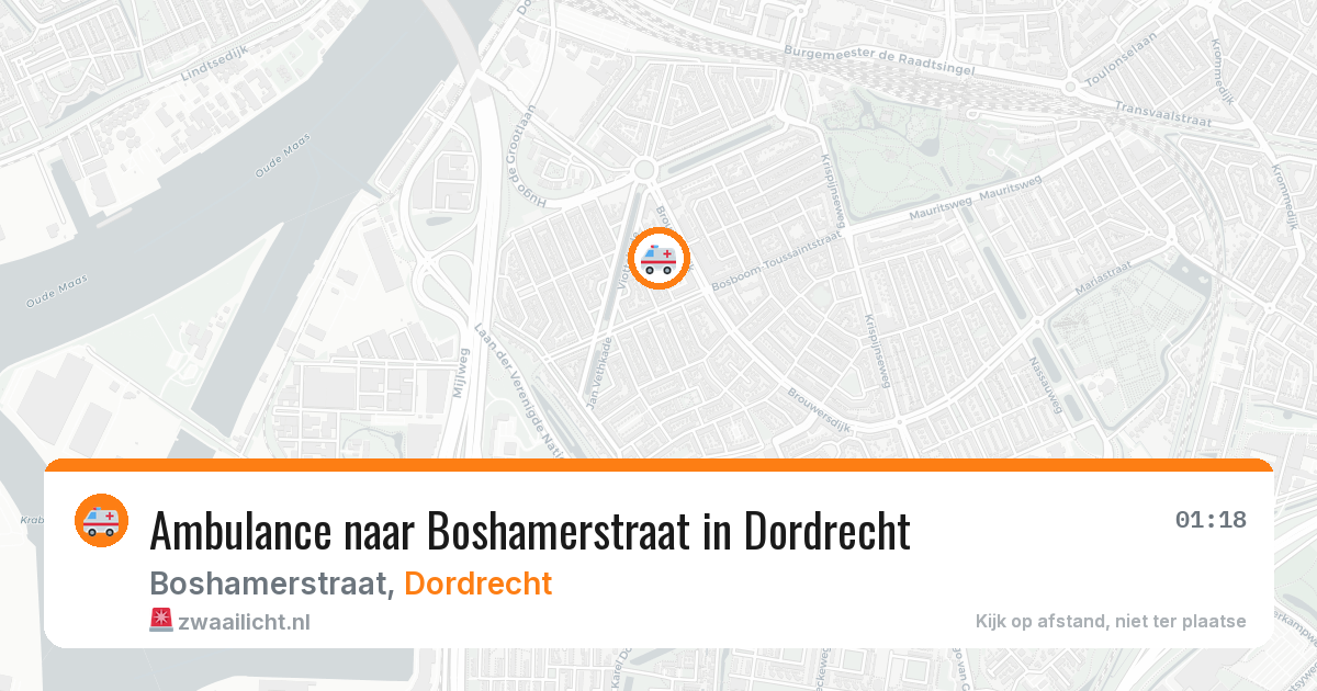 Ambulance naar Boshamerstraat in Dordrecht — 17 mei 2026
