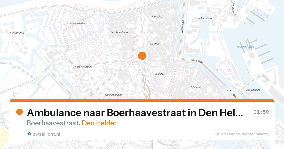 Ambulance naar Boerhaavestraat in Den Helder — 26 aug 2026