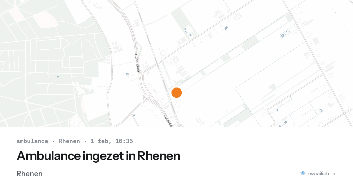 Ambulance ingezet in Rhenen — 1 feb 2026