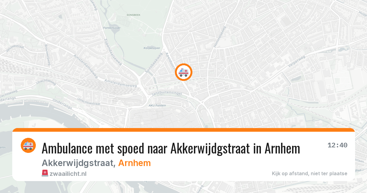 Ambulance met spoed naar Akkerwijdgstraat in Arnhem — 16 apr 2026
