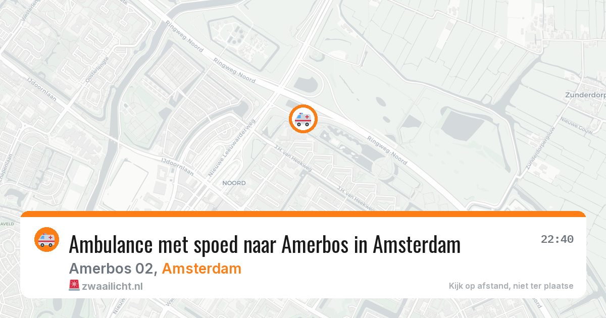 Ambulance met spoed naar Amerbos in Amsterdam — 25 jun 2026