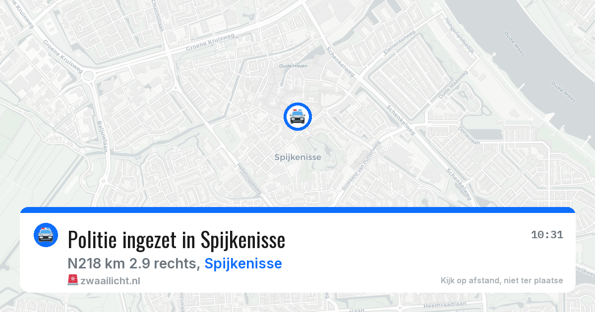 Politie ingezet in Spijkenisse — 17 jul 2026 | 🚨 Zwaailicht.nl
