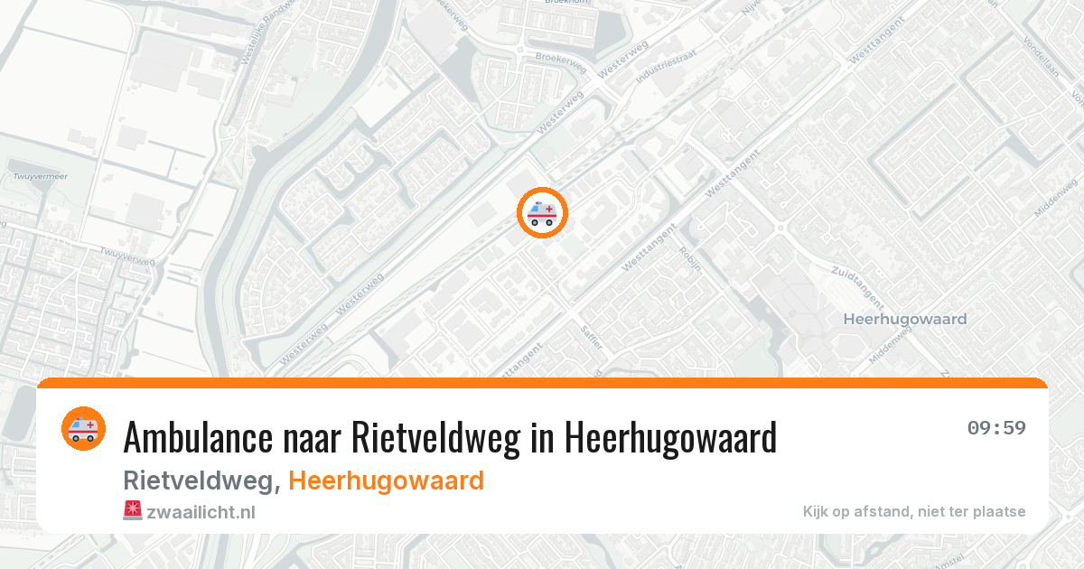 Ambulance naar Rietveldweg in Heerhugowaard — 4 mrt 2026