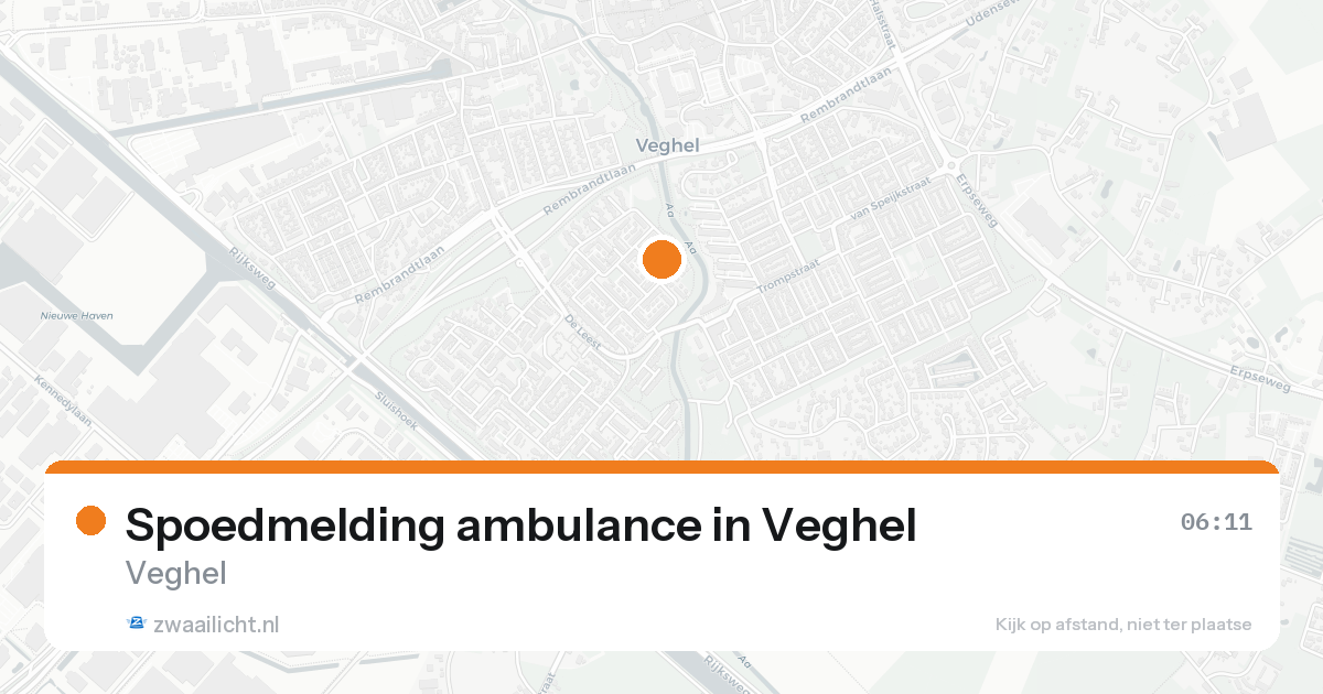 Spoedmelding ambulance in Veghel — 15 aug 2026