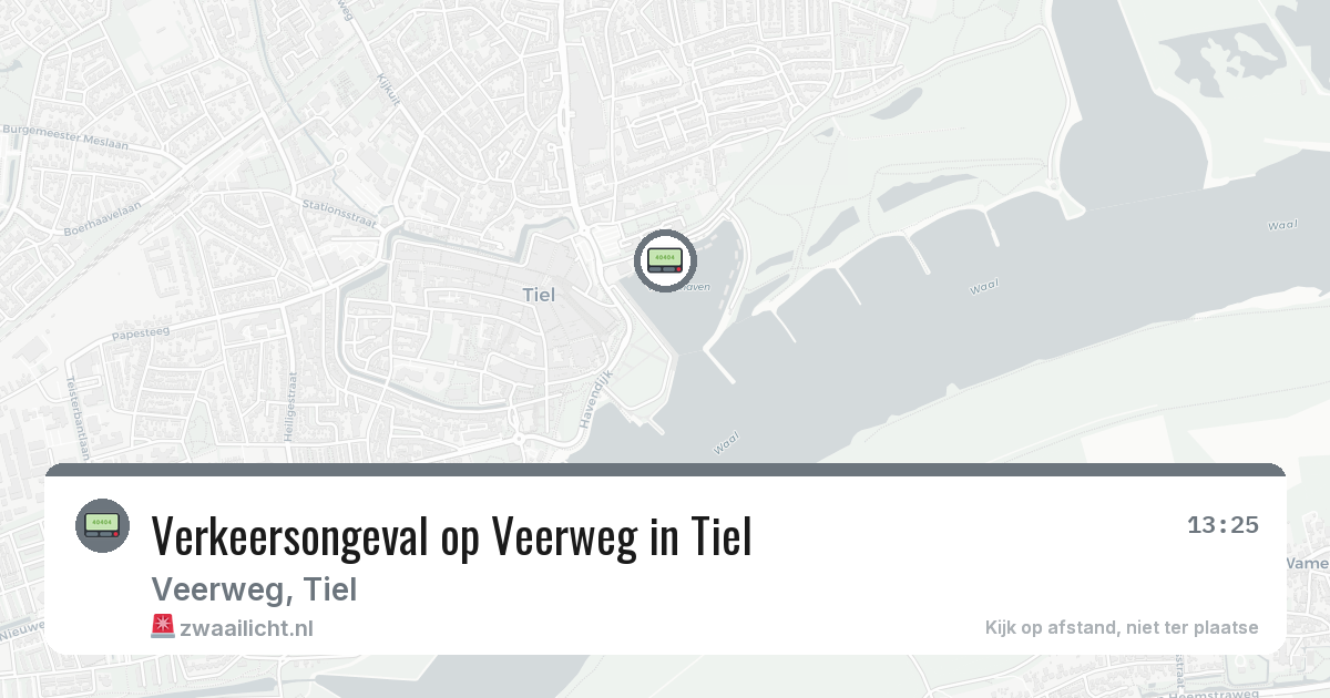Verkeersongeval op Veerweg in Tiel — 28 mrt 2026