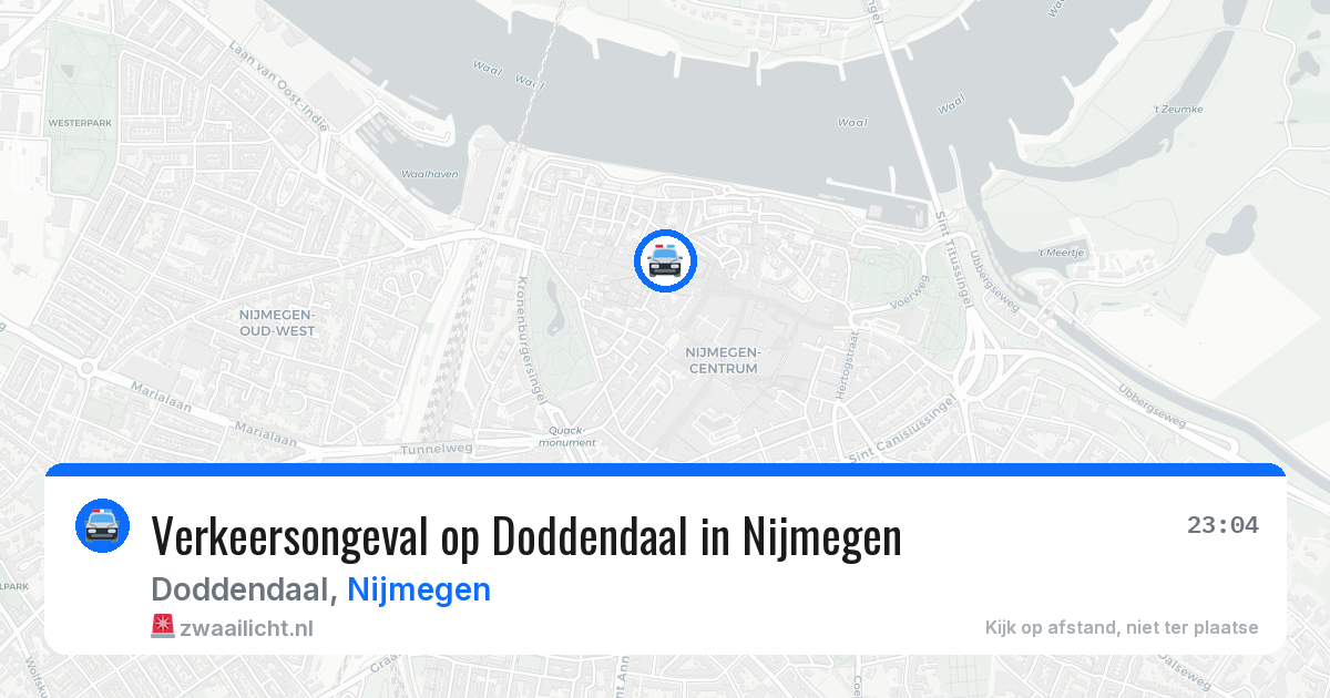 Verkeersongeval op Doddendaal in Nijmegen — 21 jul 2026