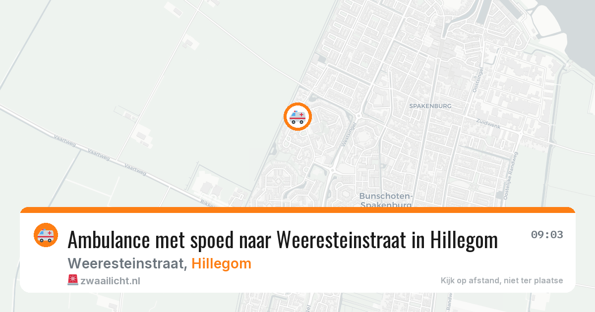 Ambulance met spoed naar Weeresteinstraat in Hillegom — 29 jan 2026