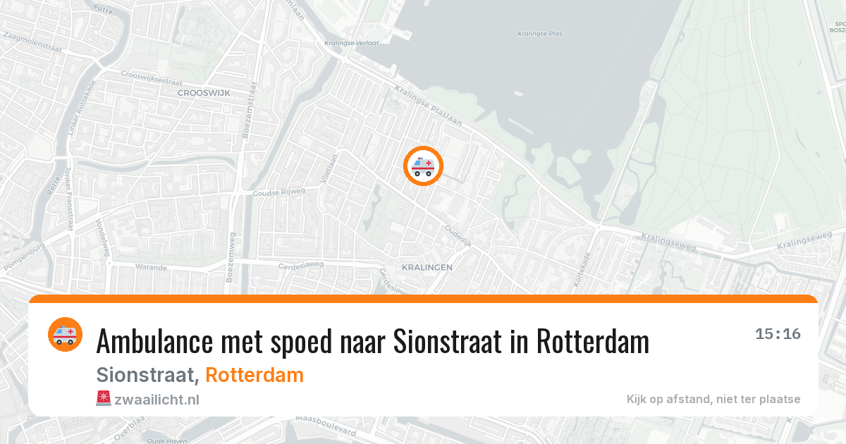Ambulance met spoed naar Sionstraat in Rotterdam — 29 mei 2026